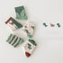 Dinosaur baby socks striped letter color matching socks